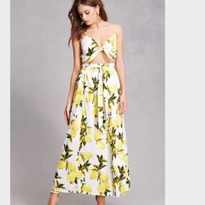 Lulumari lemon print two piece sundress